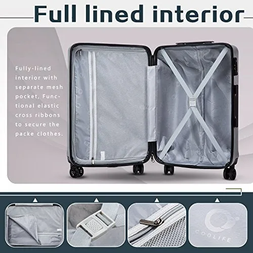 Coolife Luggage Expandable(only 28