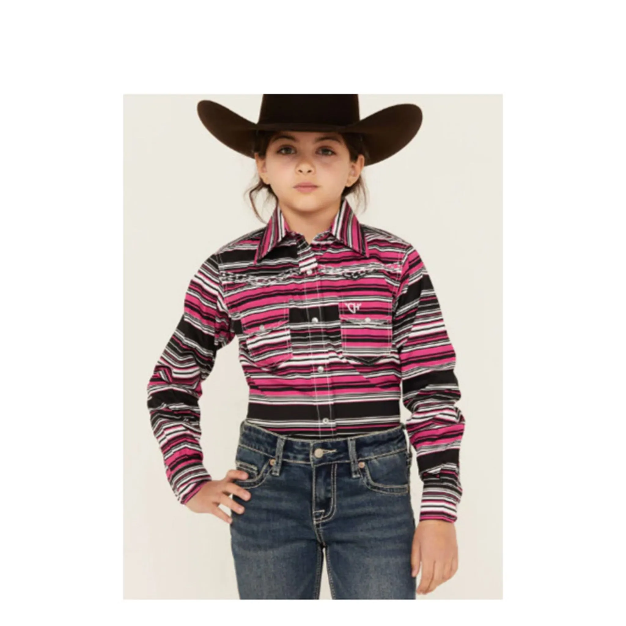 Cowboy Hardware Kid's Pink Beach Serape Shirt