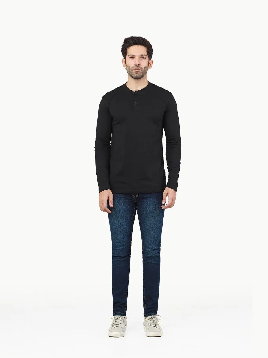 Crew Neck Henley Tee - FMTBF22-011