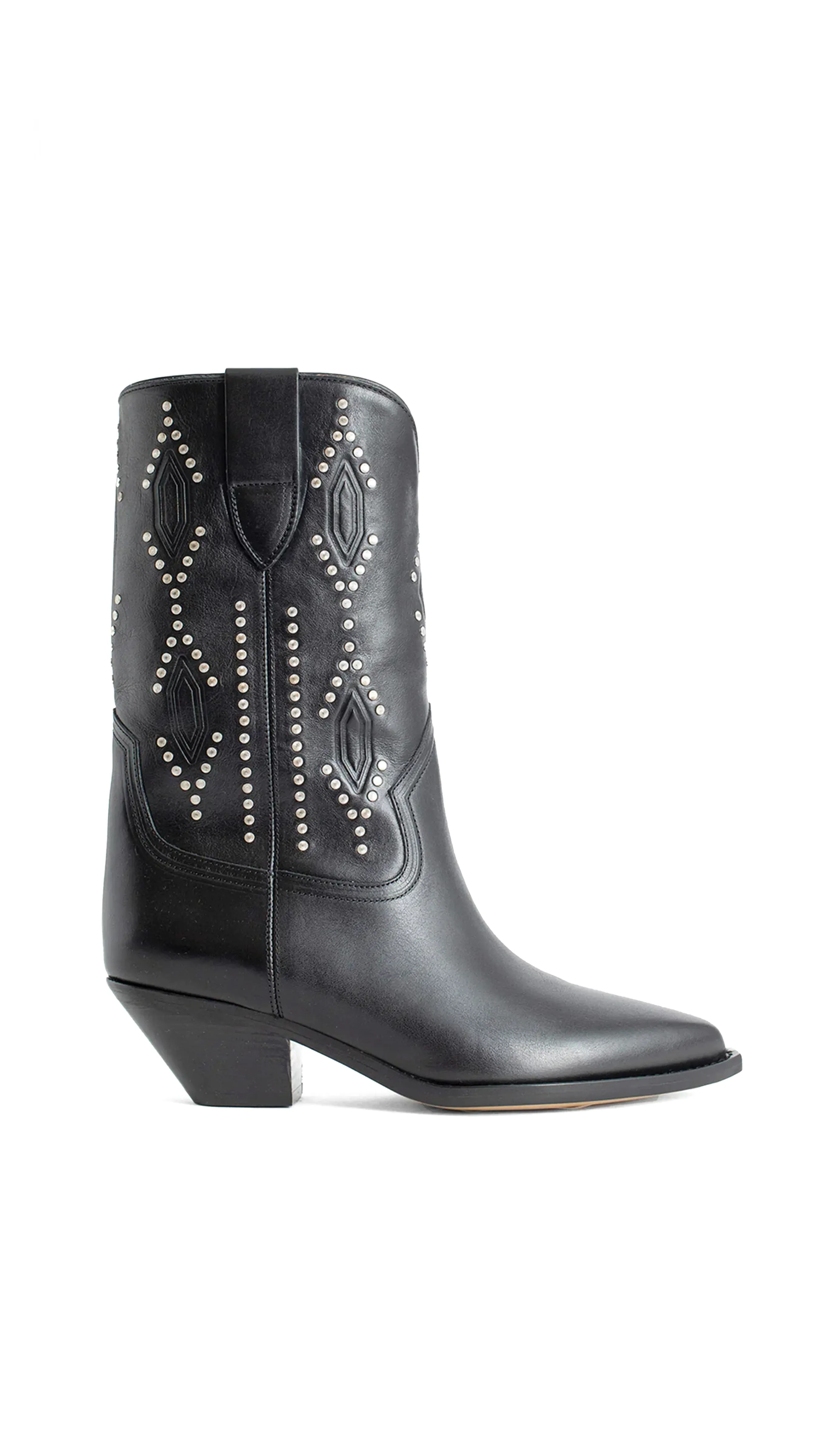 Dahope Leather Cowboy Boots - Black