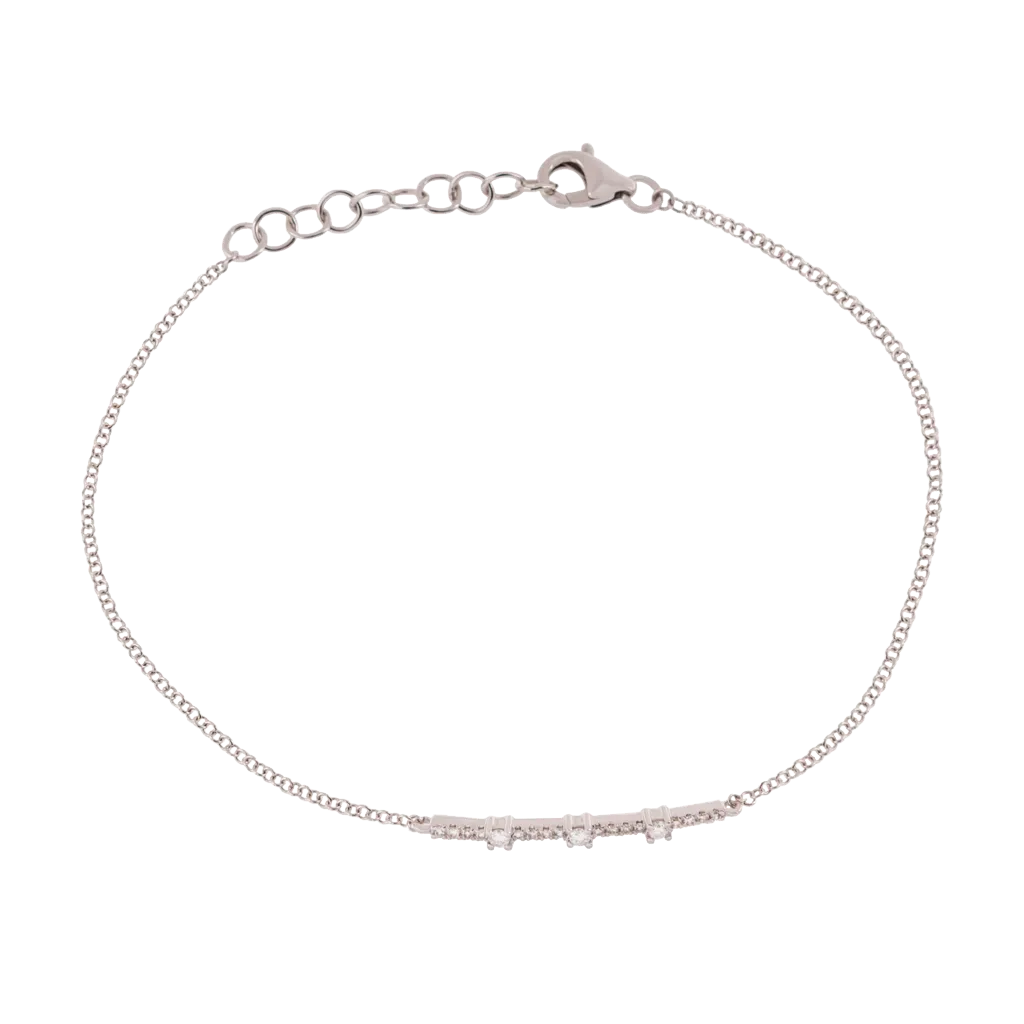 Dainty Diamond Bar Bracelet