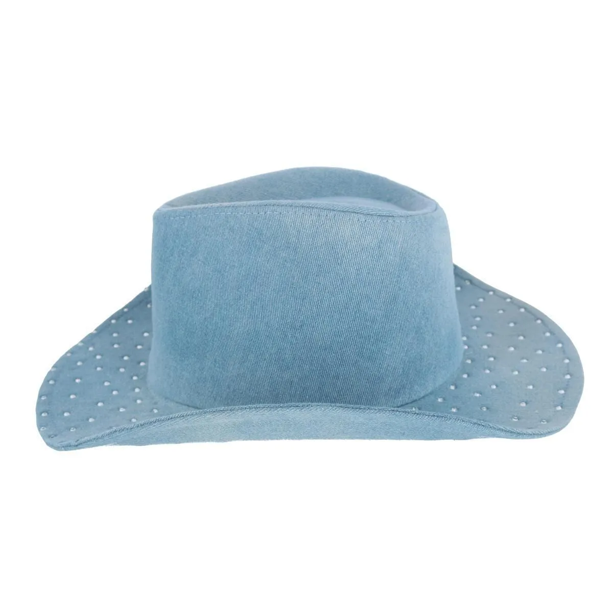 David & Young Women's Glitter Embellished Denim Cowboy Hat