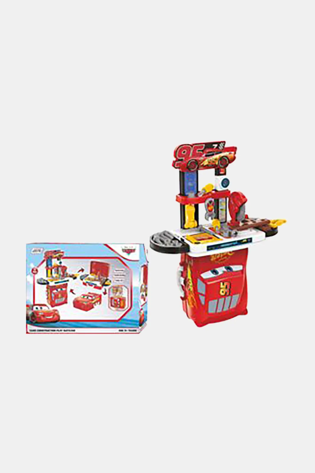 Disney Boys Red Cars Construction Play Suitcase (32 Piece)