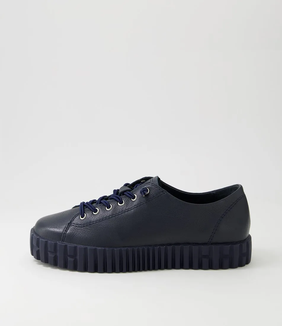 DJANGO & JULIETTE Ormey Navy Leather Sneakers