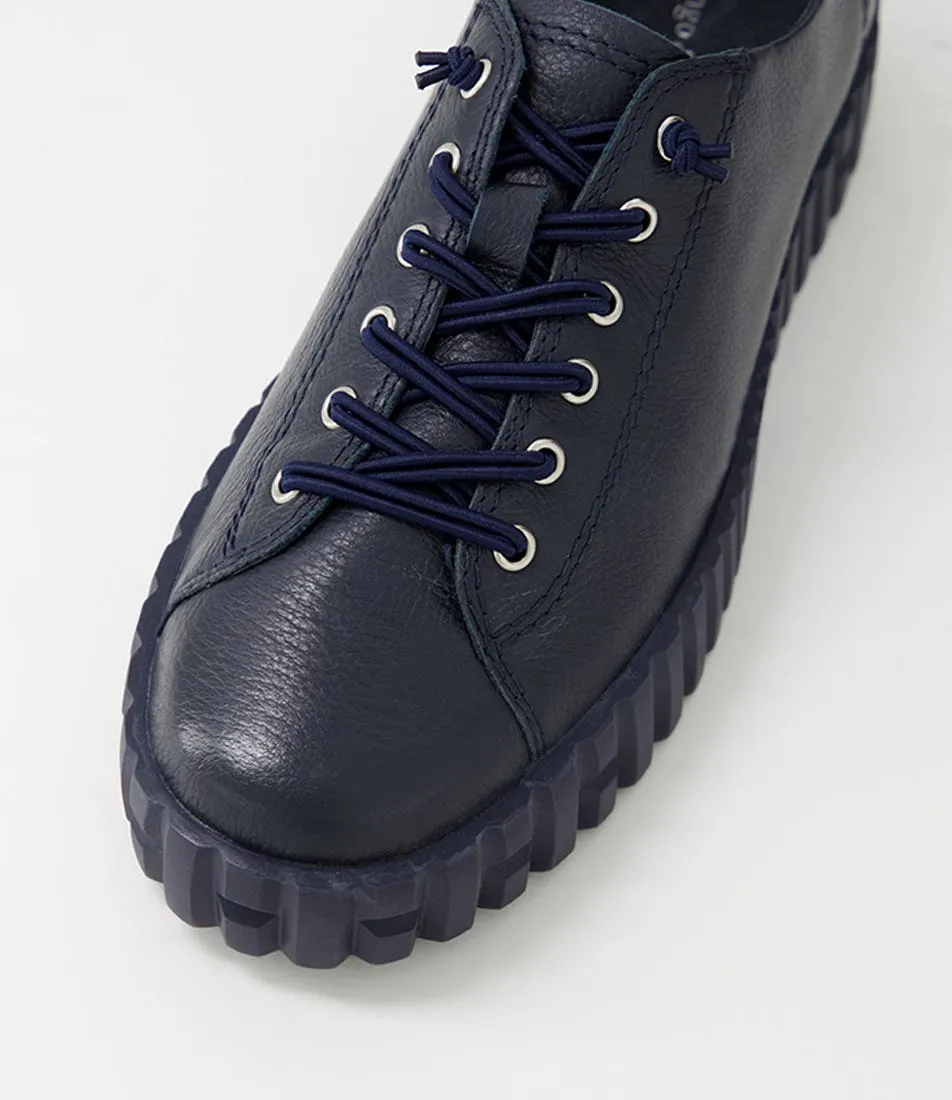 DJANGO & JULIETTE Ormey Navy Leather Sneakers