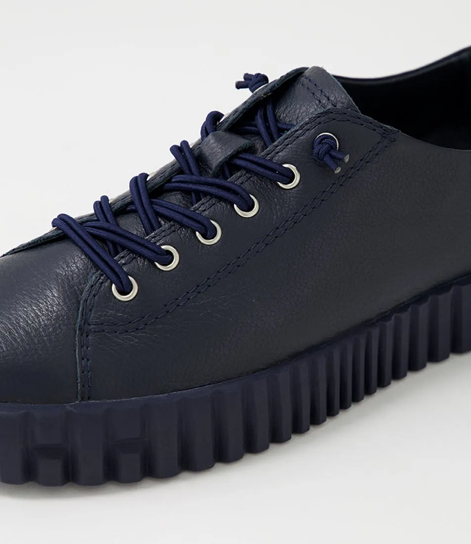 DJANGO & JULIETTE Ormey Navy Leather Sneakers