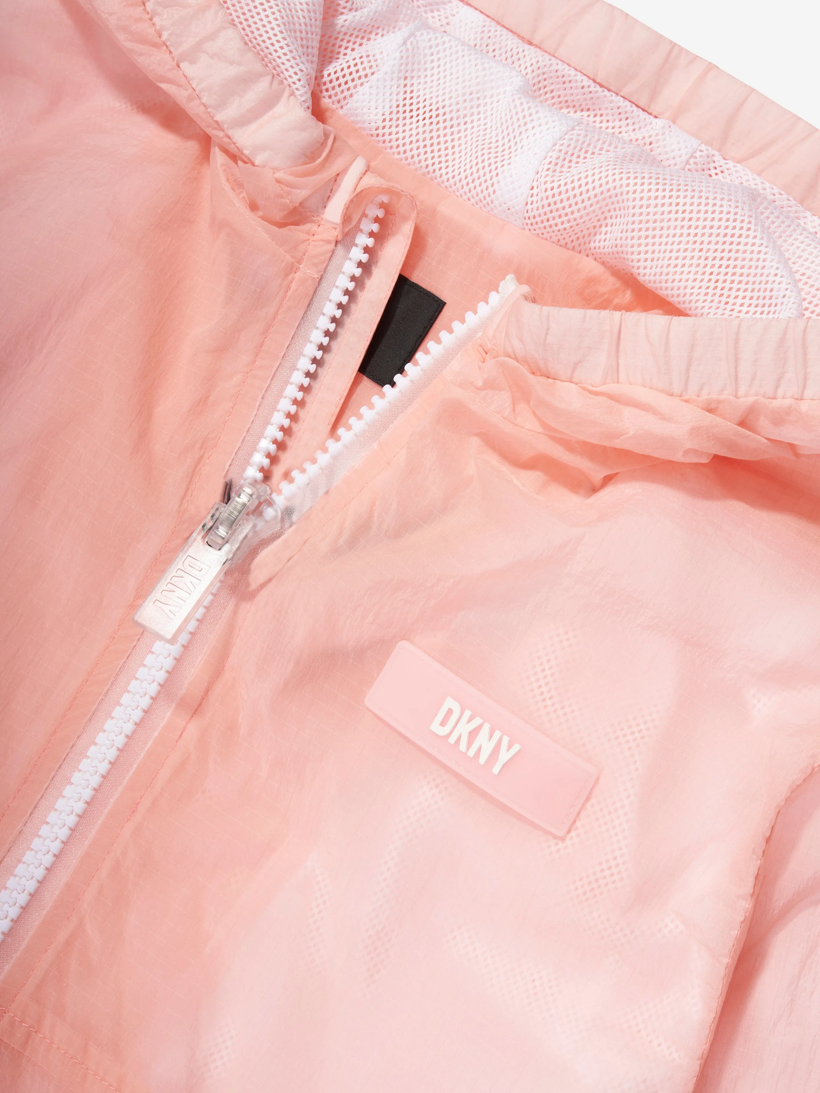 DKNY Girls Hooded Windbreaker in Pink