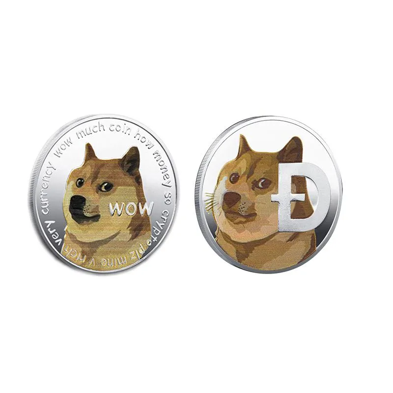 Dogecoin Coin Iced Out Frame Pendant V3