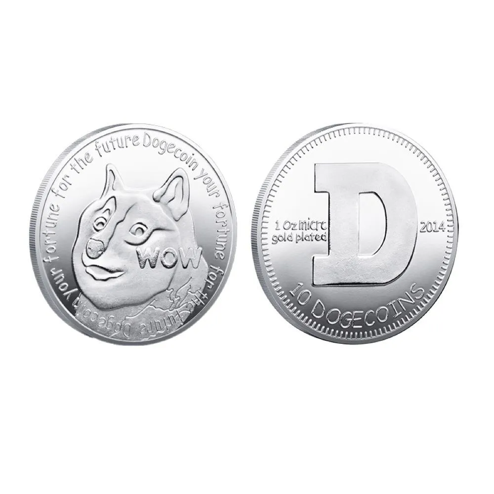 Dogecoin Coin Iced Out Frame Pendant V7