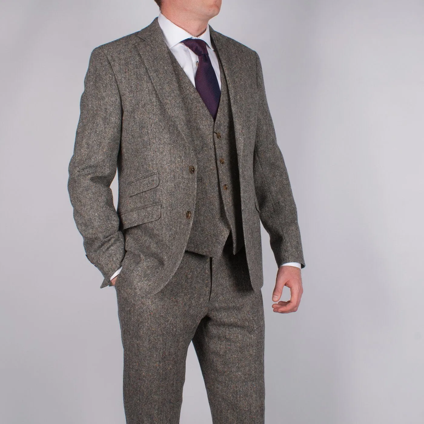 Donegal Grey Tweed Jacket