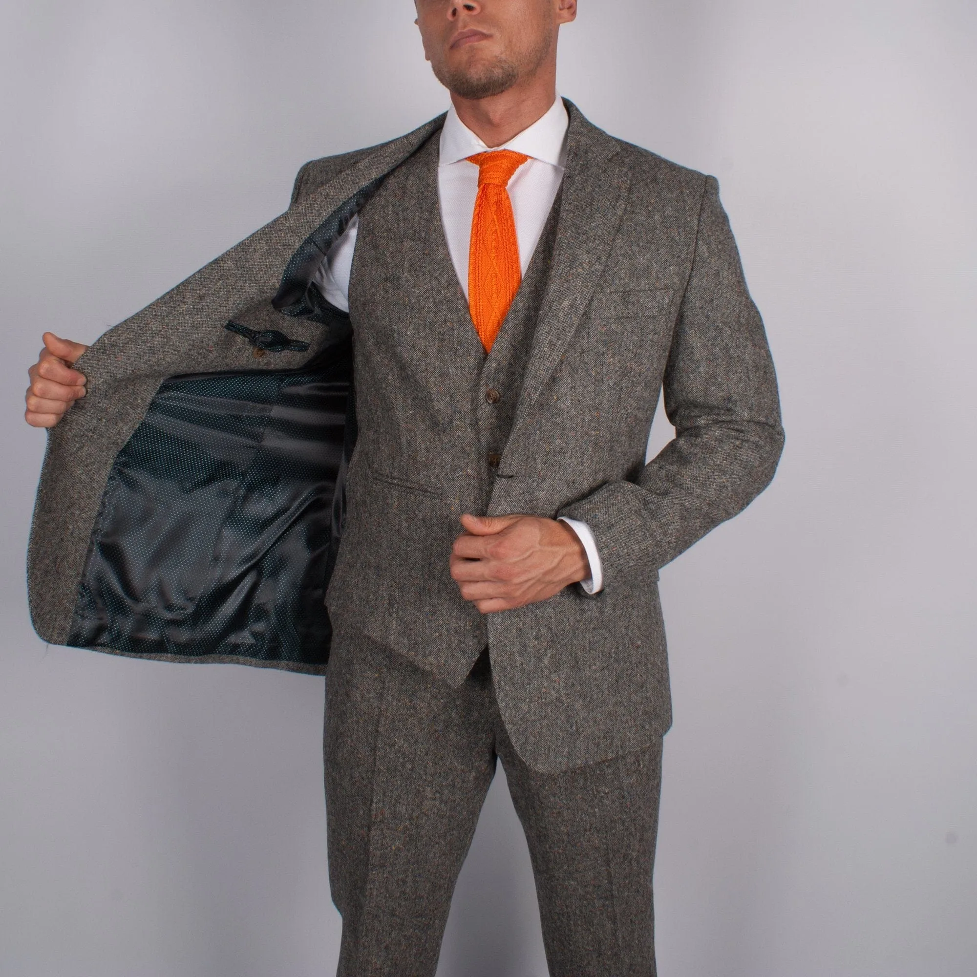 Donegal Grey Tweed Jacket