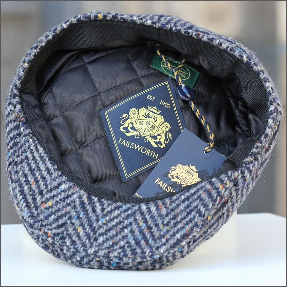 Donegal Longford Grey/Blue Tweed Cap