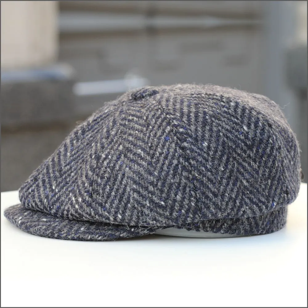 Donegal Mayo Blue 8pc Tweed Cap+