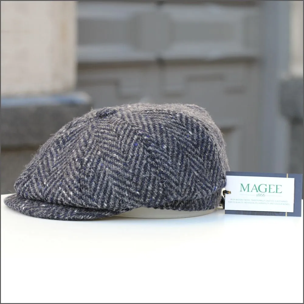 Donegal Mayo Blue 8pc Tweed Cap+