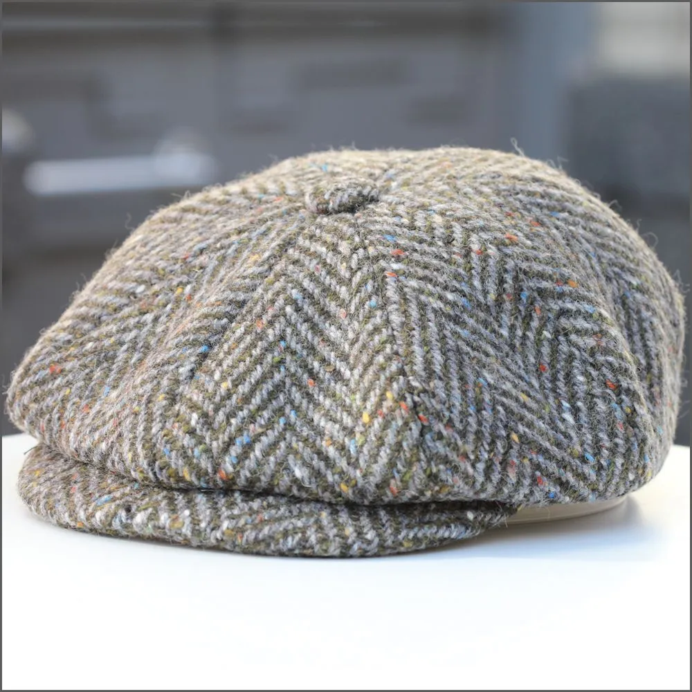 Donegal Mayo Green 8pc Tweed Cap+