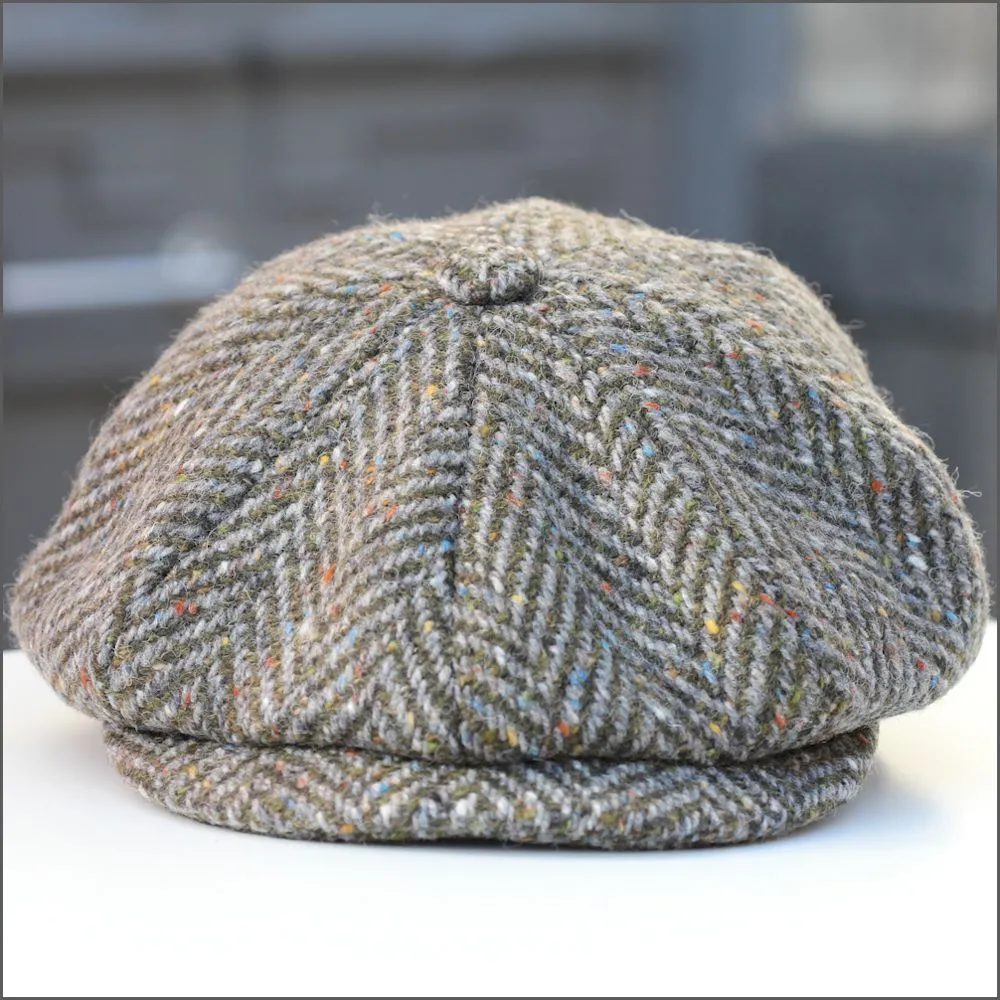 Donegal Mayo Green 8pc Tweed Cap+