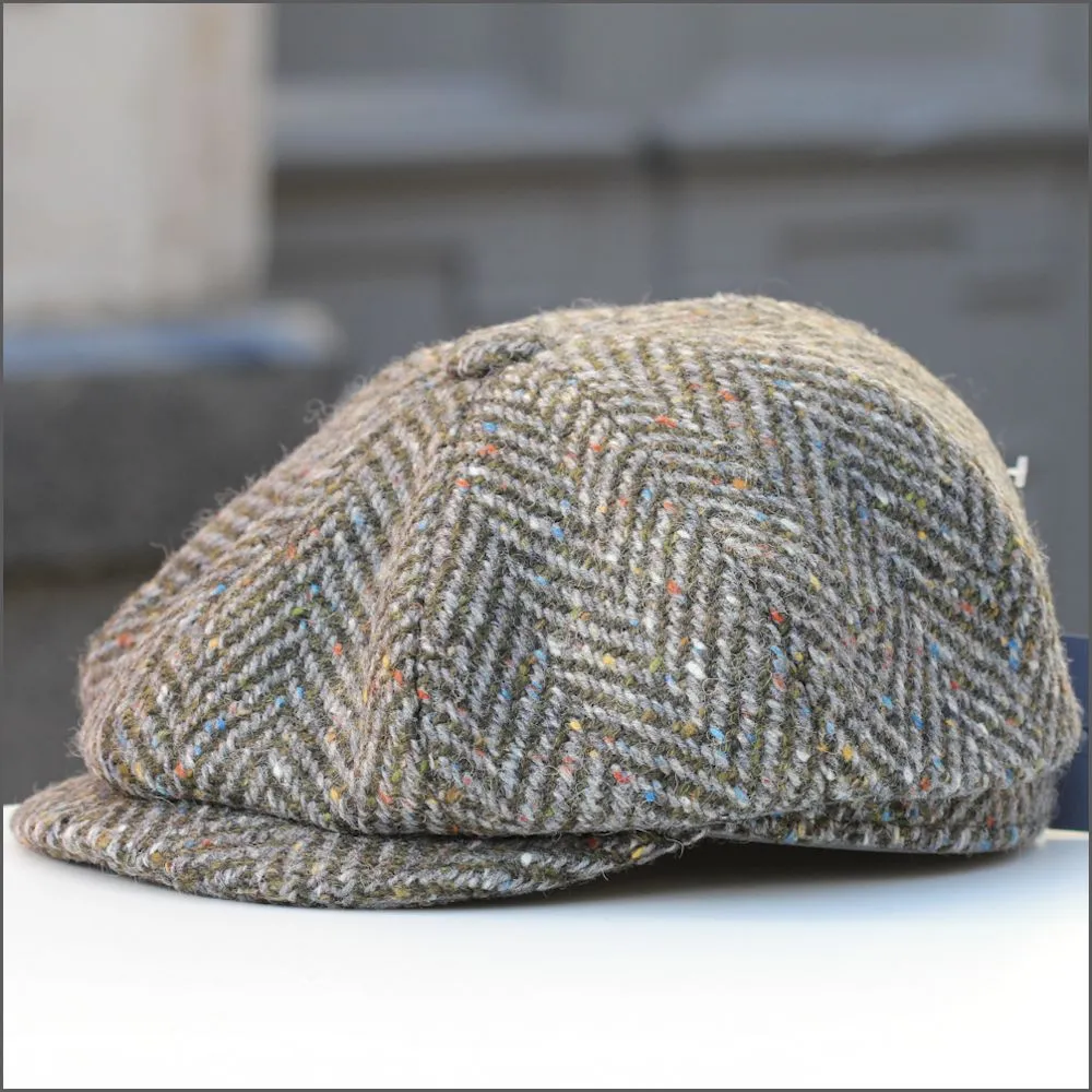 Donegal Mayo Green 8pc Tweed Cap+