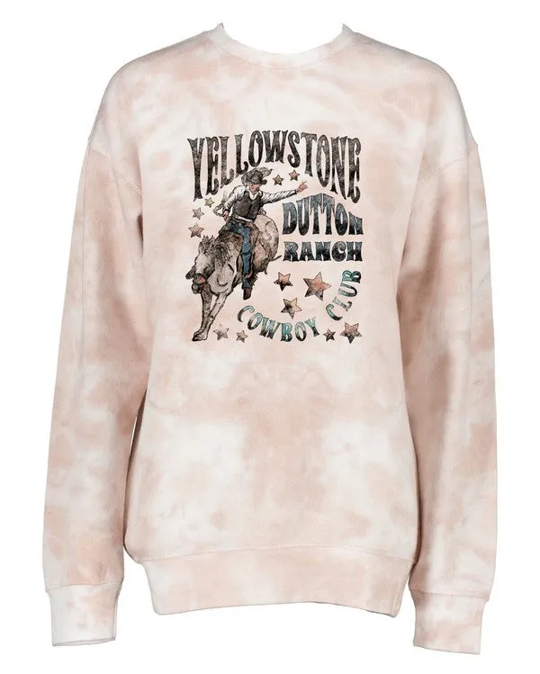 Dutton Ranch Cowboy Club Tie Dye Sweatshirt