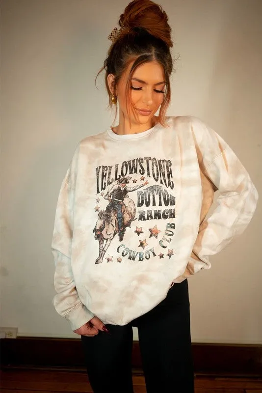 Dutton Ranch Cowboy Club Tie Dye Sweatshirt