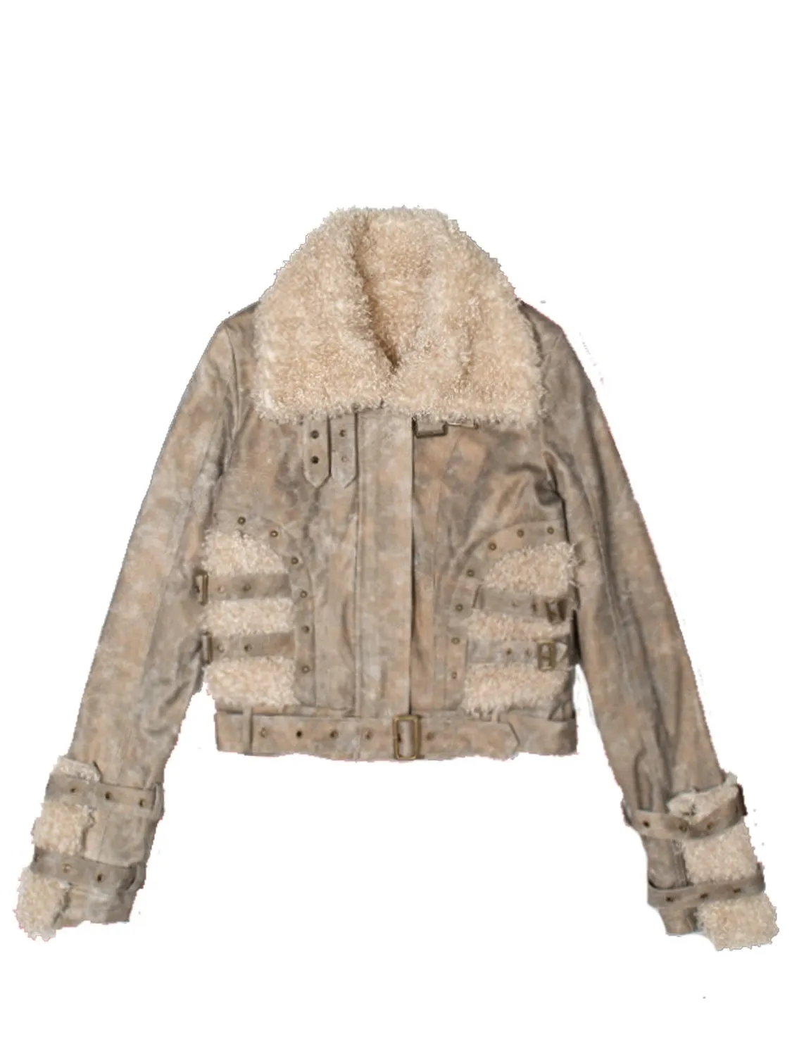 Eco-Friendly Fur Strap Jacket