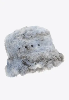 Faux-Fur Logo Bucket Hat