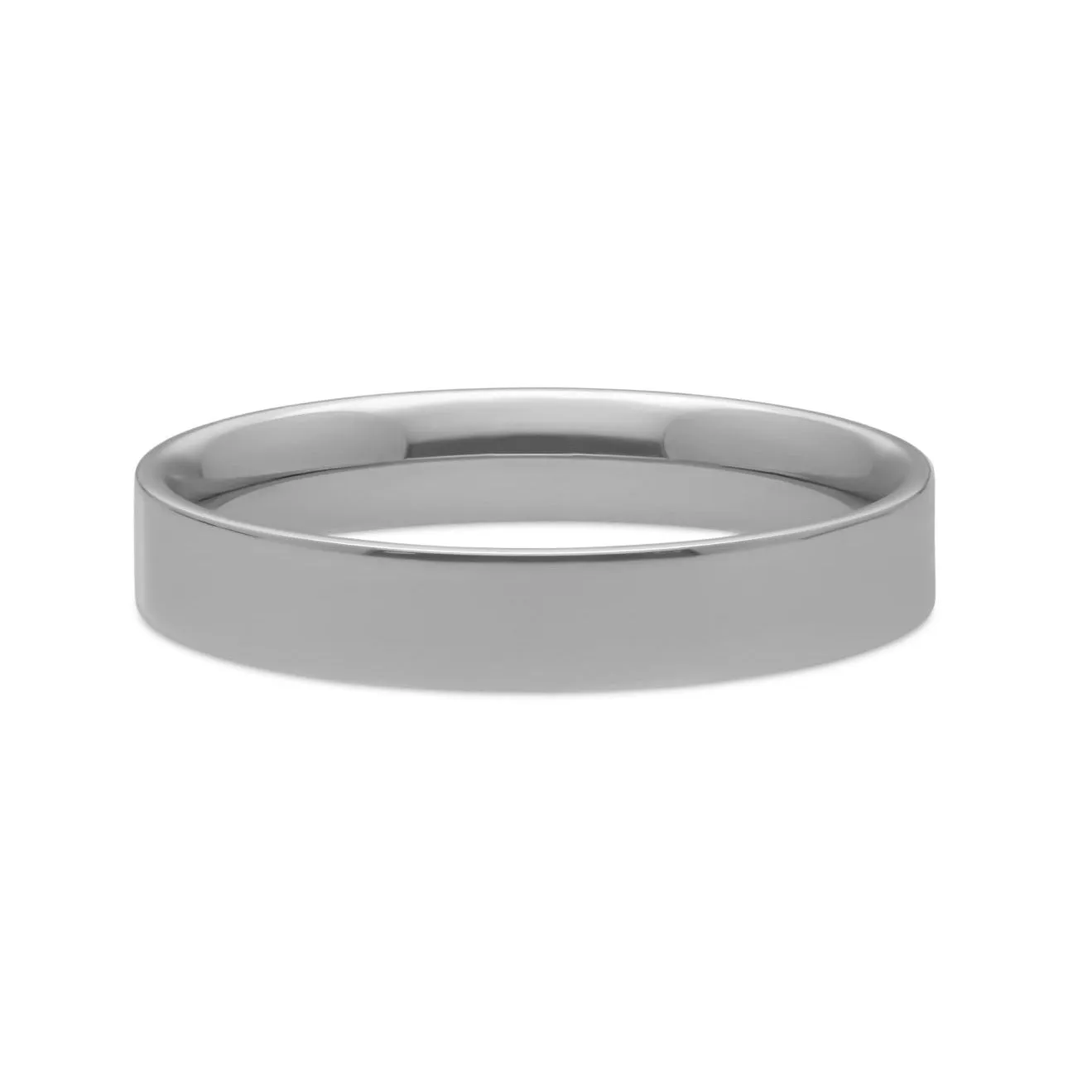 Flat Court Band Platinum - 5mm wide