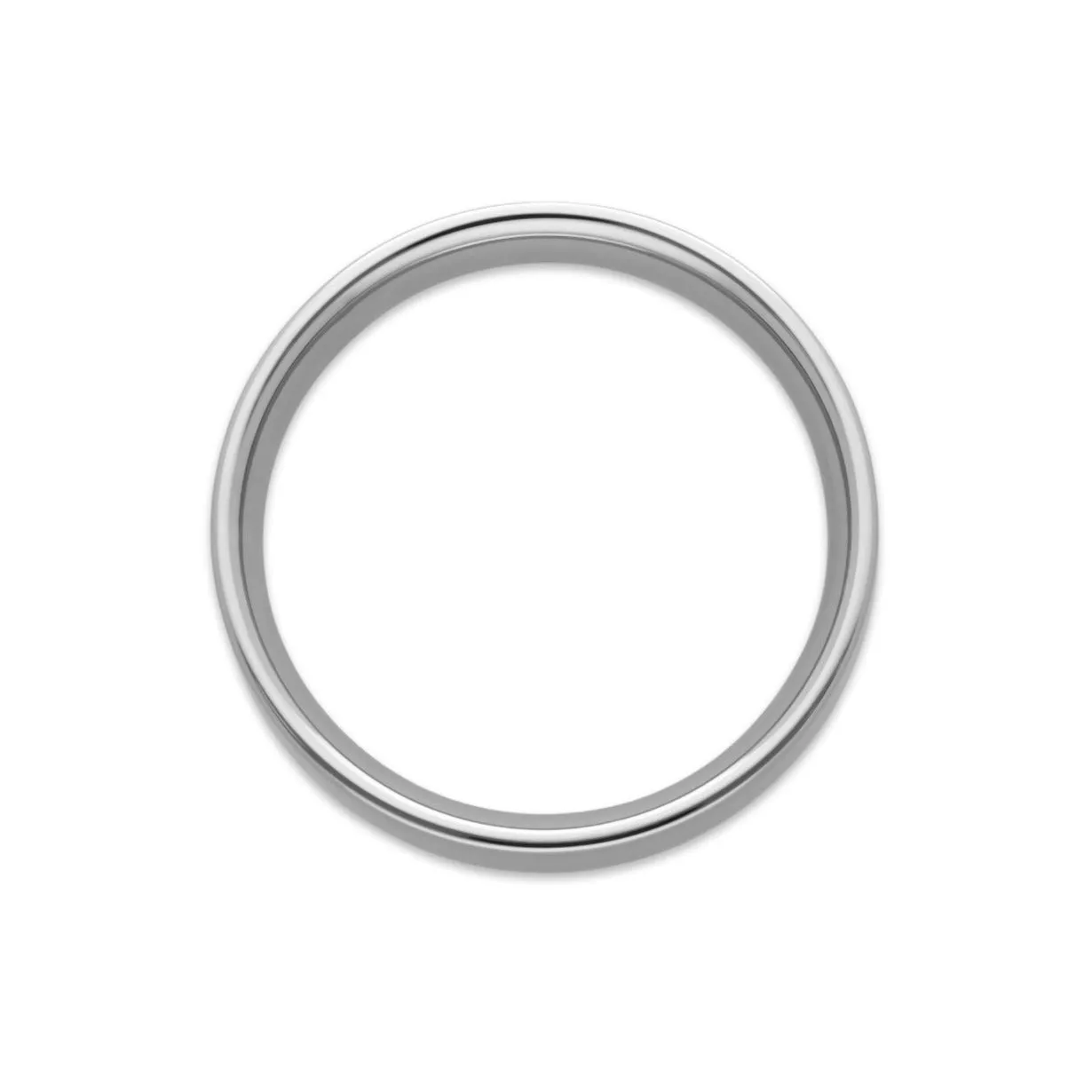 Flat Court Band Platinum - 5mm wide