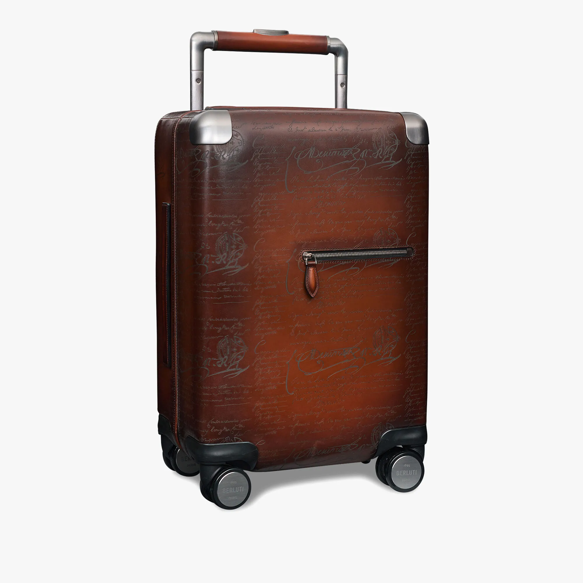 Formula 1005 Scritto Leather Rolling Suitcase