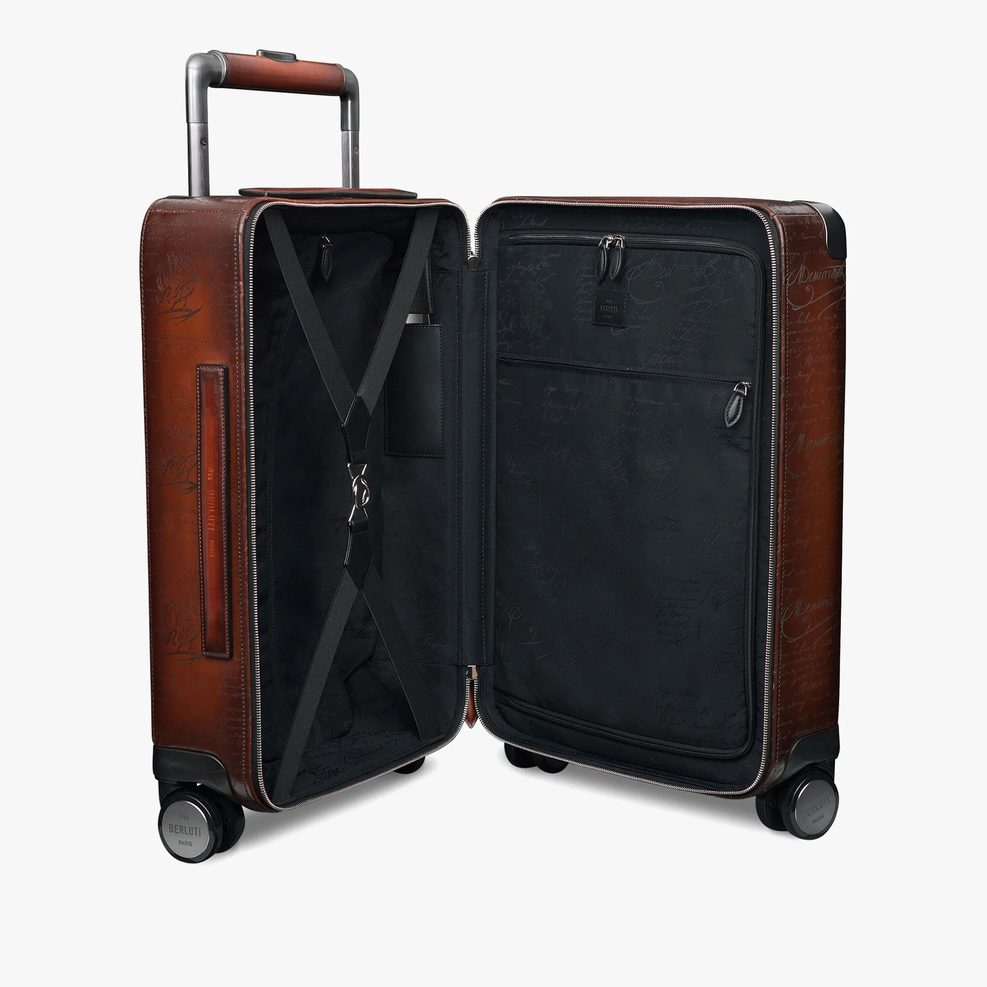 Formula 1005 Scritto Leather Rolling Suitcase