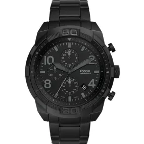 Fossil Bronson Black Dial Men 50mm