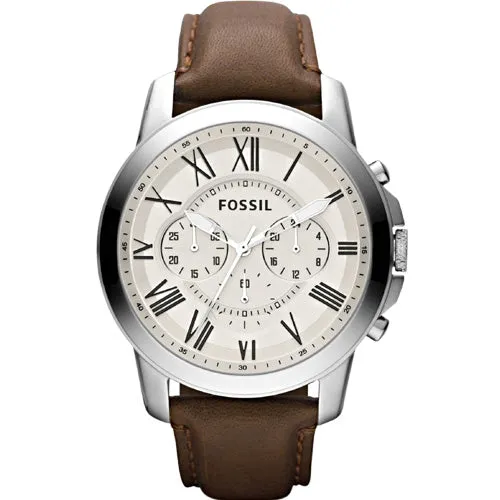 Fossil Grant Cream Dial Men 44mm