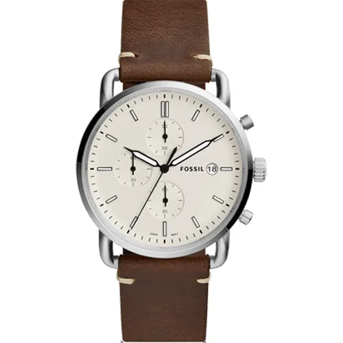 Fossil The Commuter Beige Dial Men 42mm