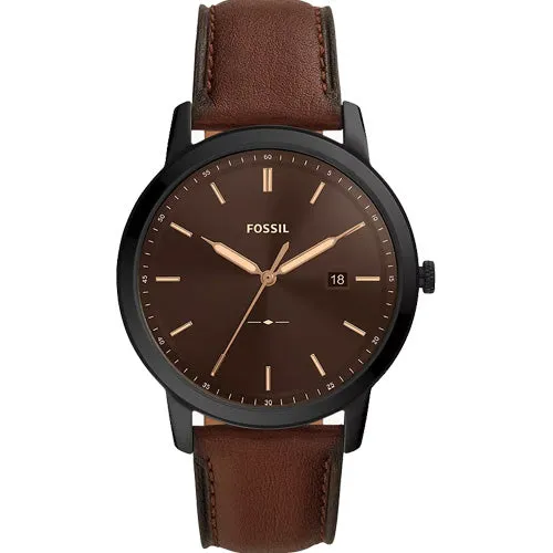 Fossil The Minimalist Solar Brown Dial Men 44mm