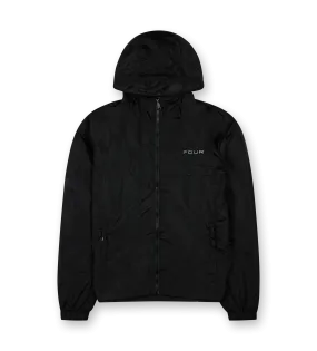 FOUR    Sport Windbreaker Nylon Jacket Black