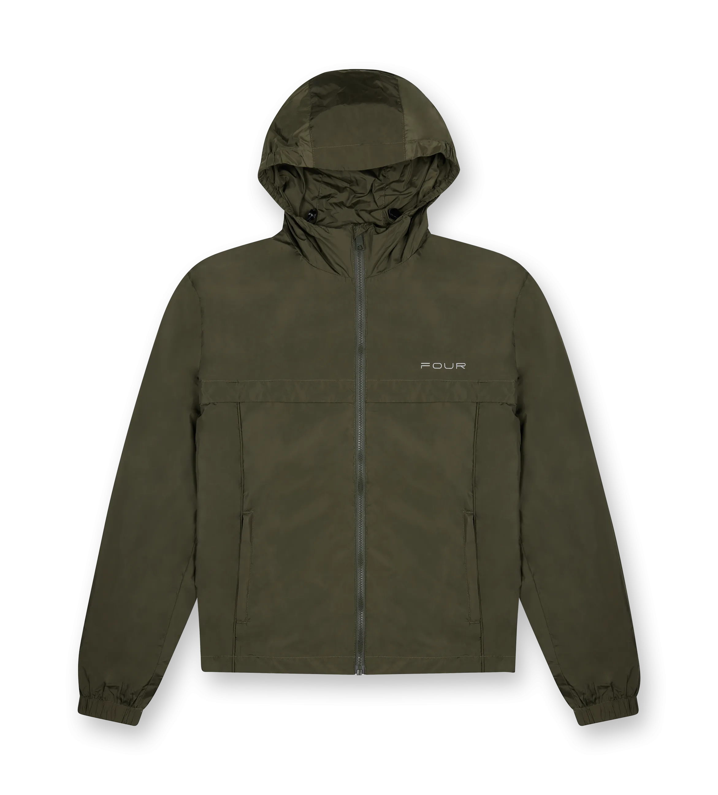 FOUR    Sport Windbreaker Nylon Jacket Moss Green