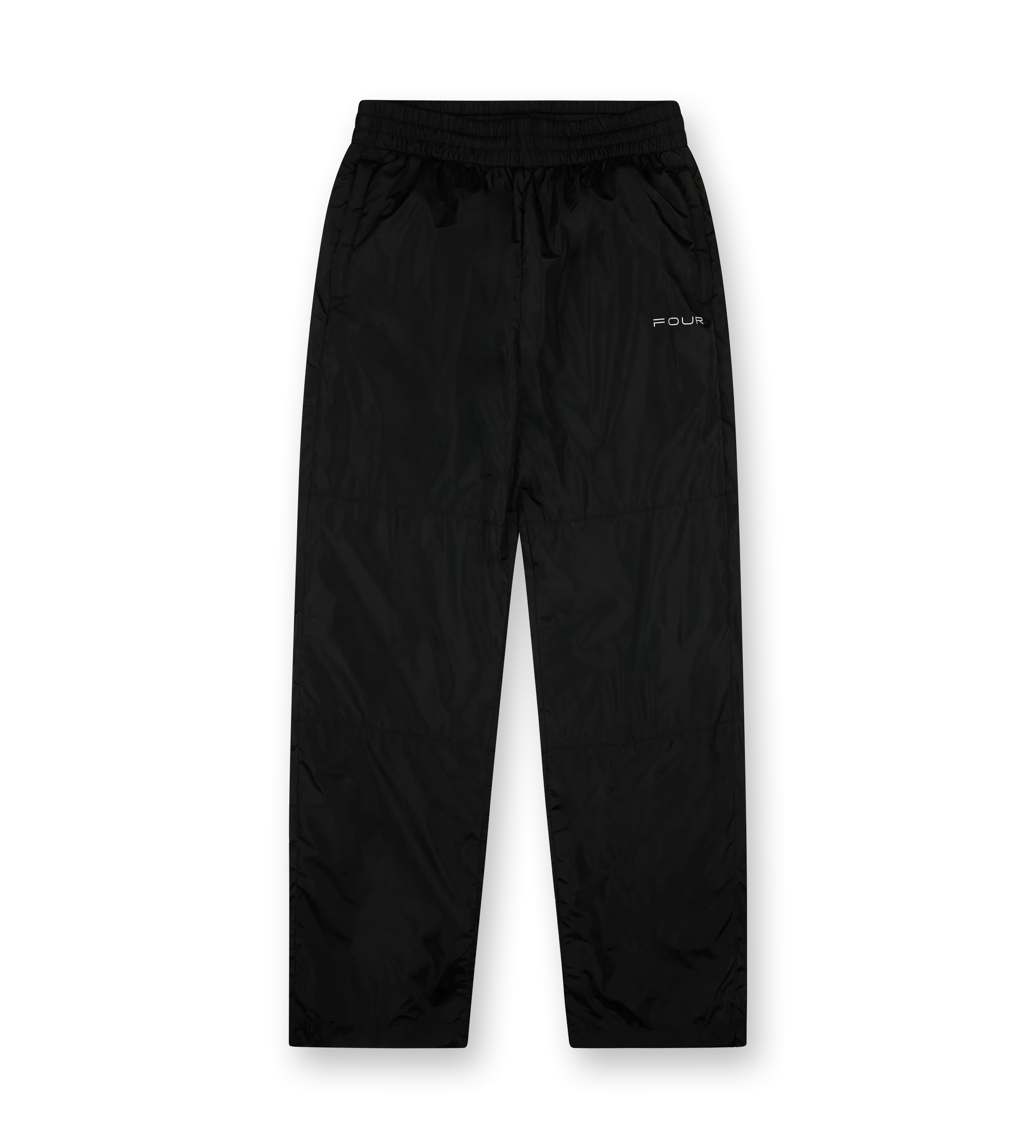 FOUR    Sport Windbreaker Nylon Pants Black