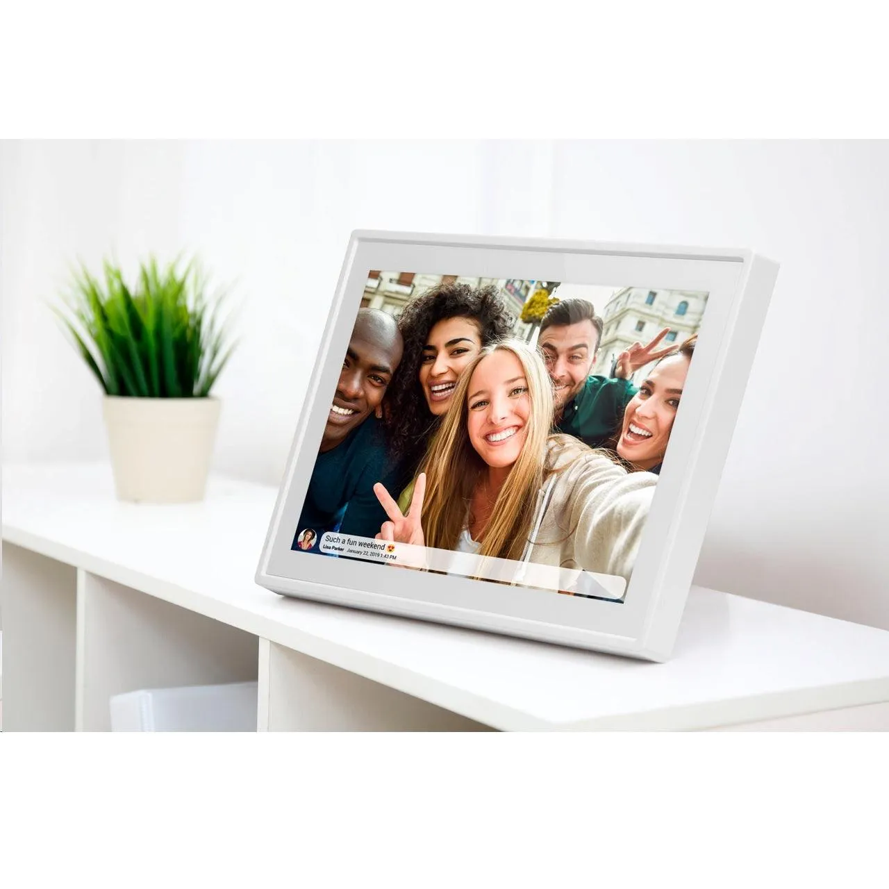 Frameo 10.1 Smart WiFi Digital Photo Video Frame White