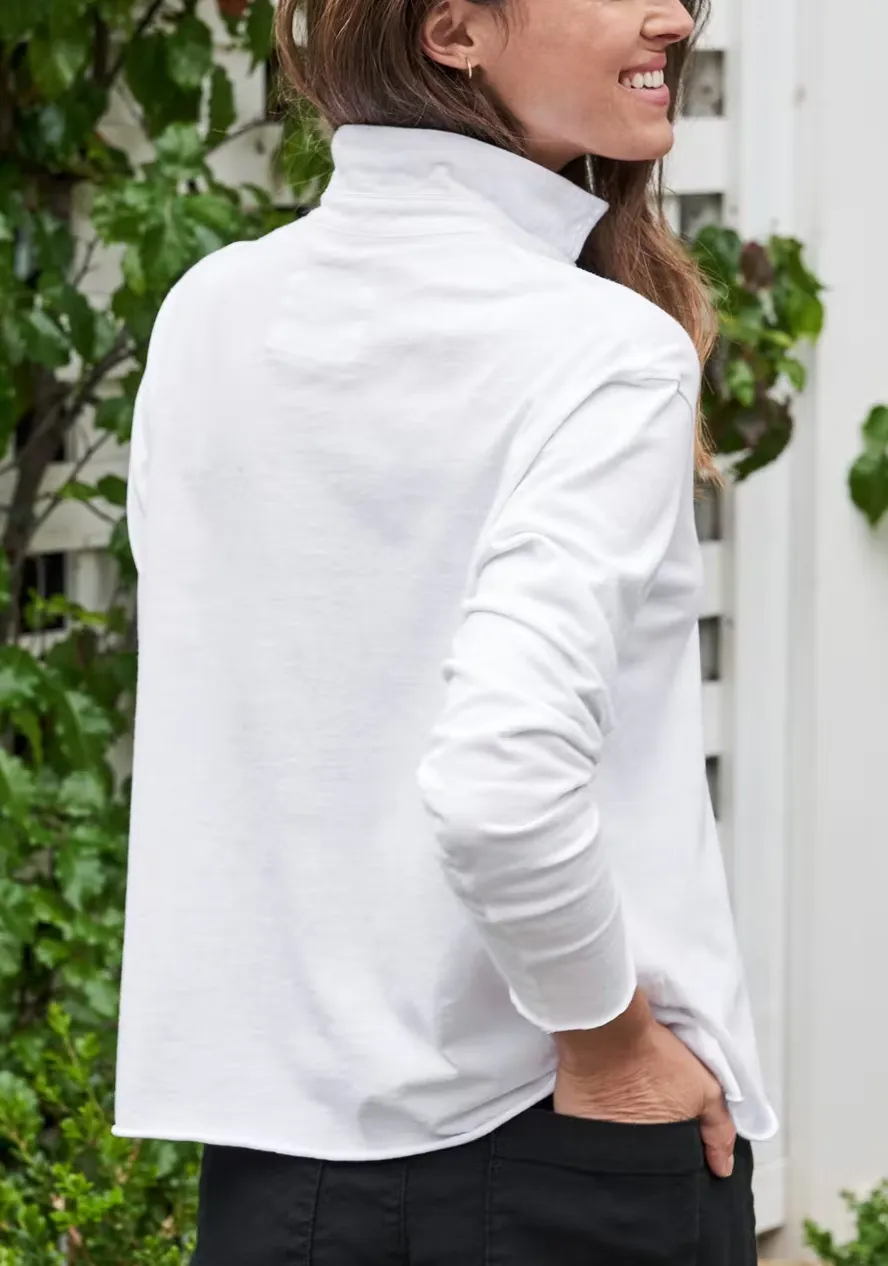 Frank & Eileen PATRICK Popover Henley in White 