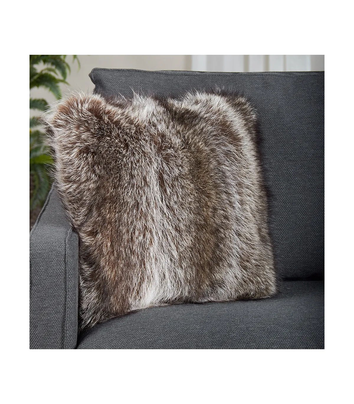 Full Pelt Raccoon Fur Pillow: FurSource.com