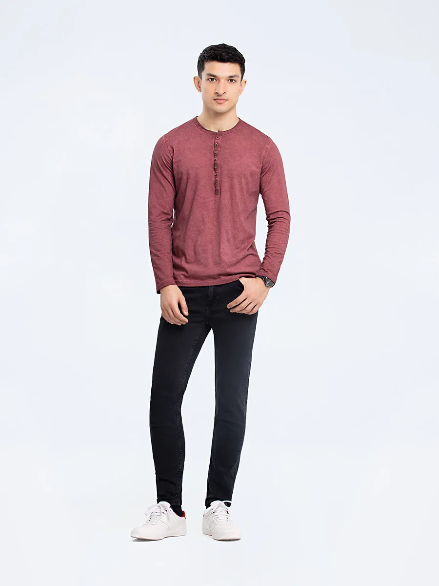 Full Sleeves Henley Tee - FMTCF23-005