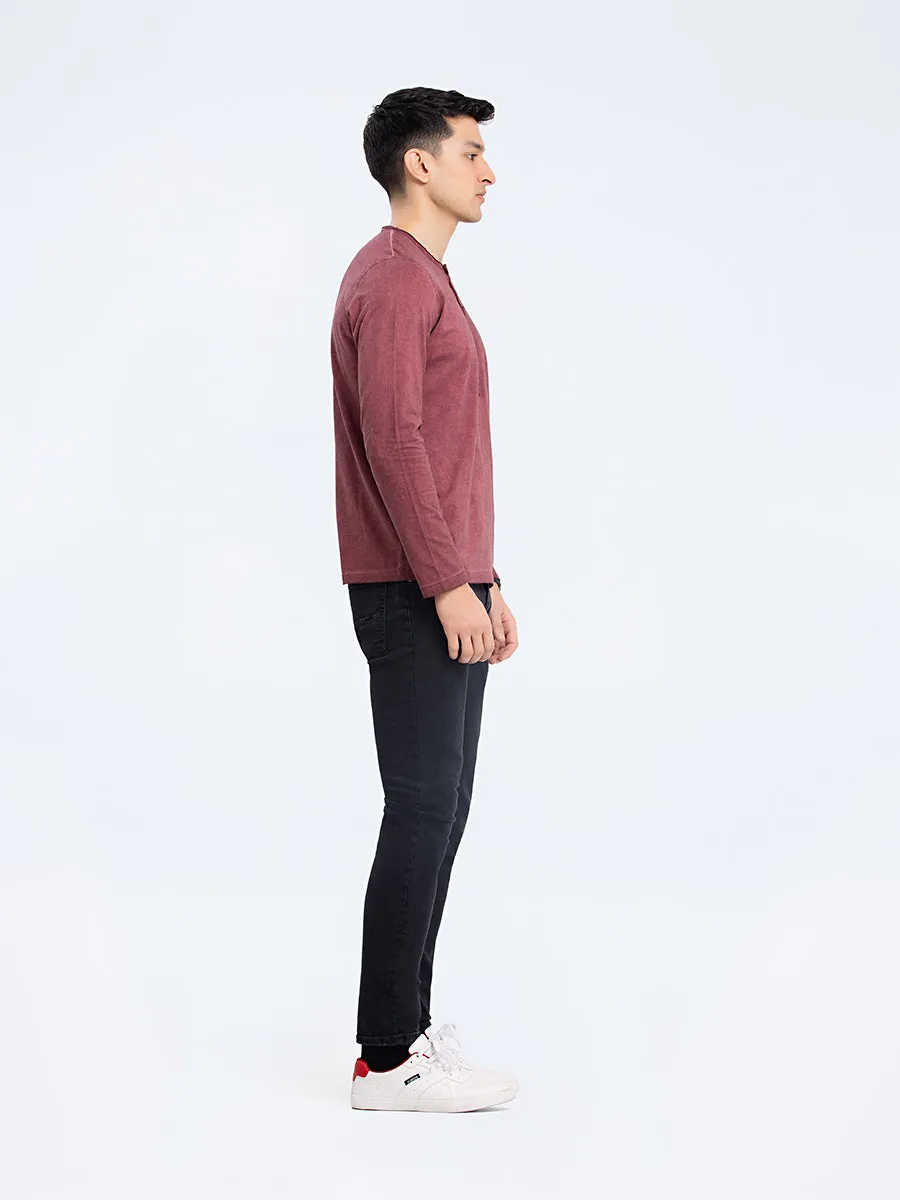 Full Sleeves Henley Tee - FMTCF23-005