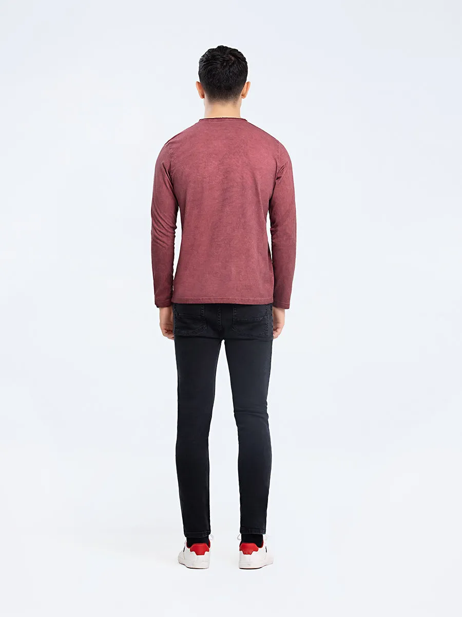 Full Sleeves Henley Tee - FMTCF23-005