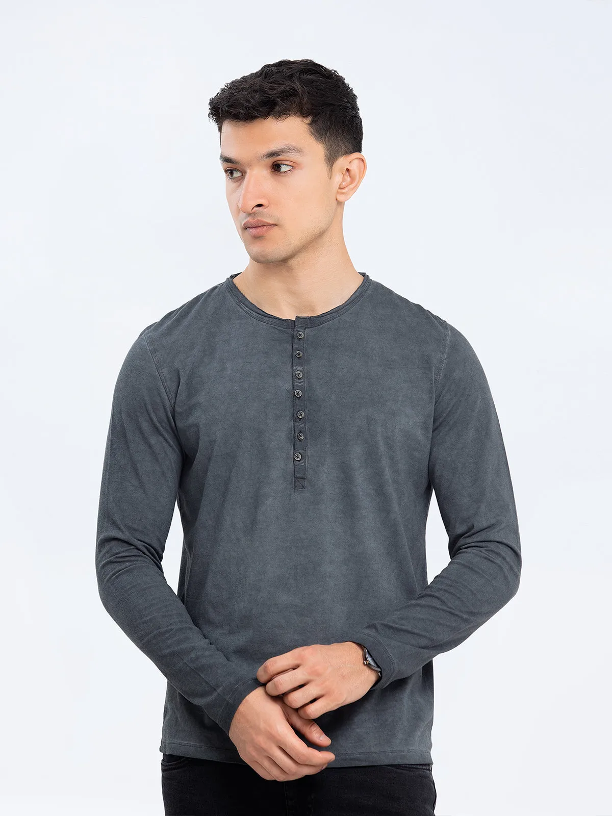 Full Sleeves Henley Tee - FMTCF23-006