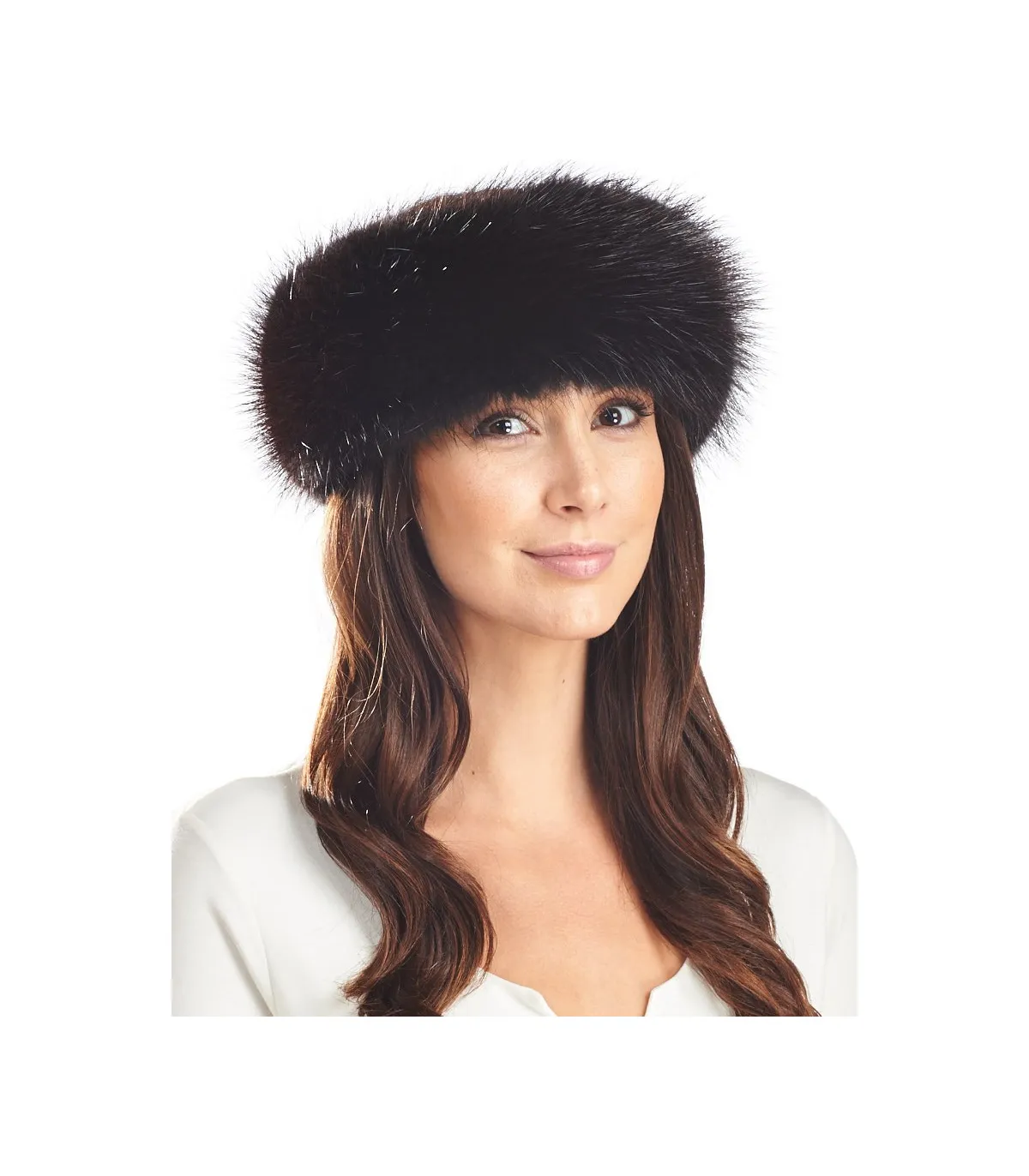 Fur Headband - Black Beaver Fur: FurSource.com