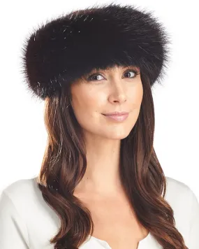 Fur Headband - Black Beaver Fur: FurSource.com