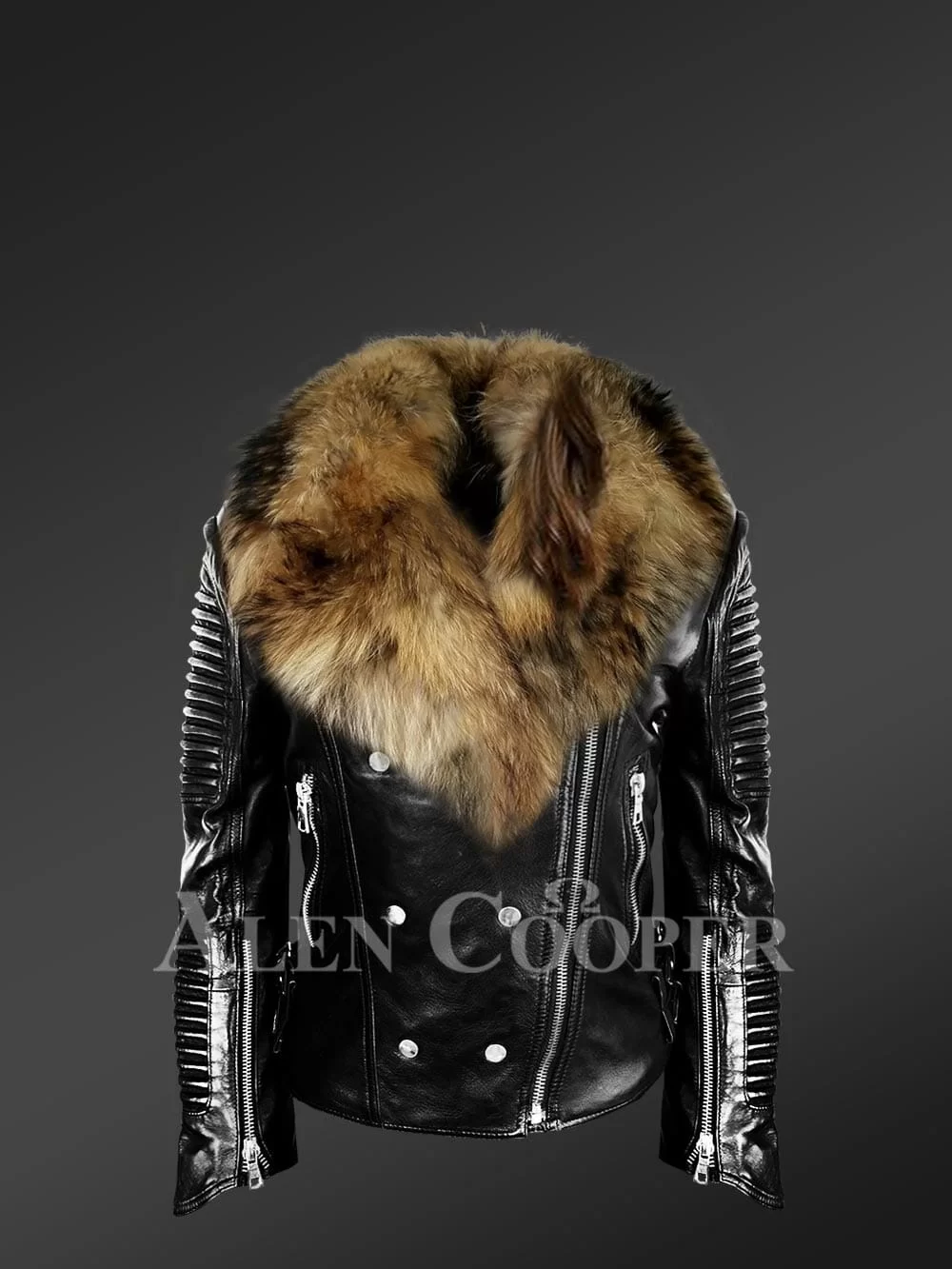 Fur leather jacket womens to Step Out in Style This Winter