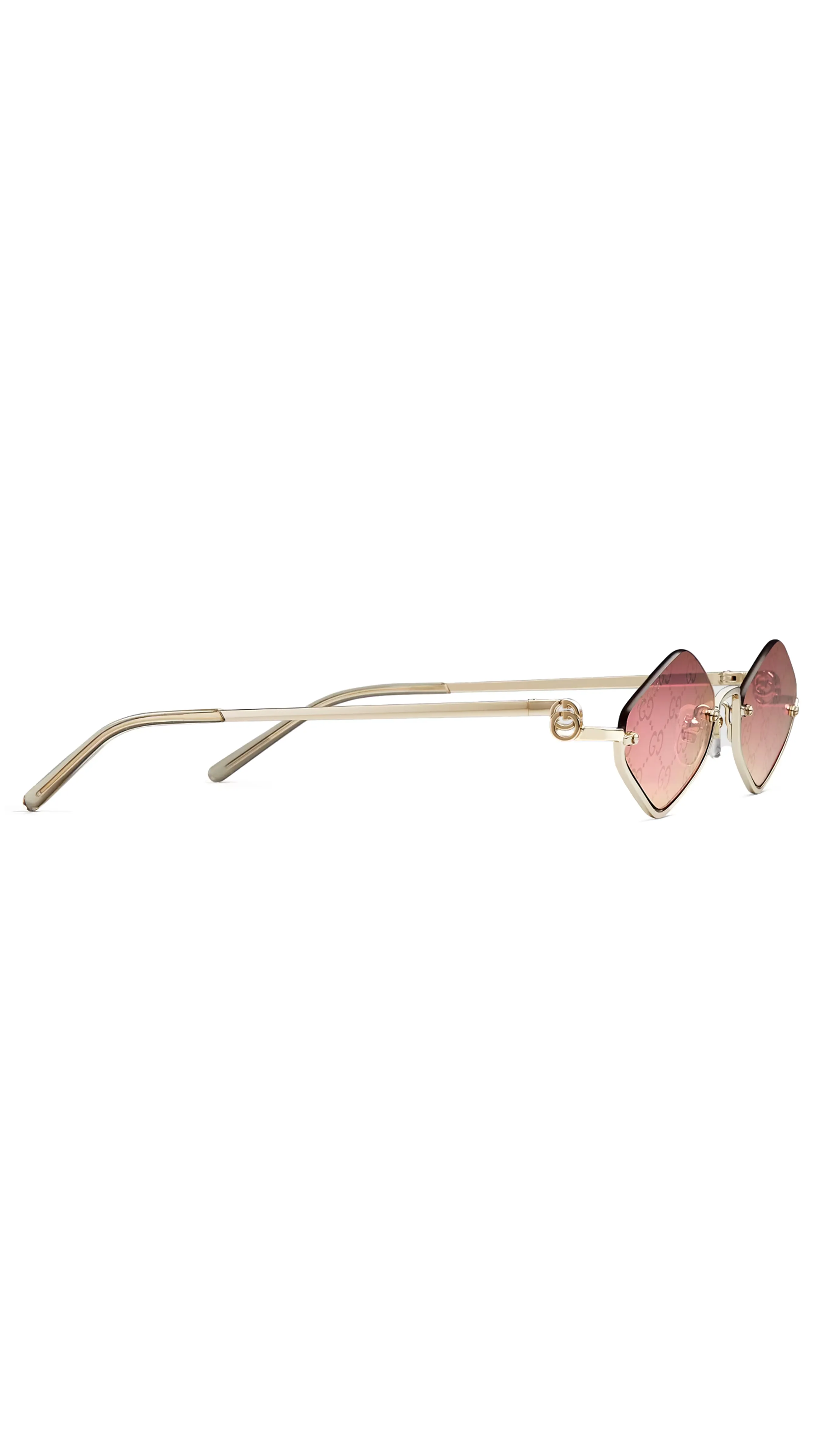 Geometric Frame Sunglasses - Gold