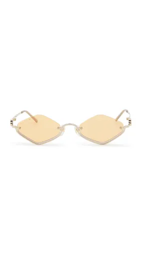 Geometric Frame Sunglasses - Gold