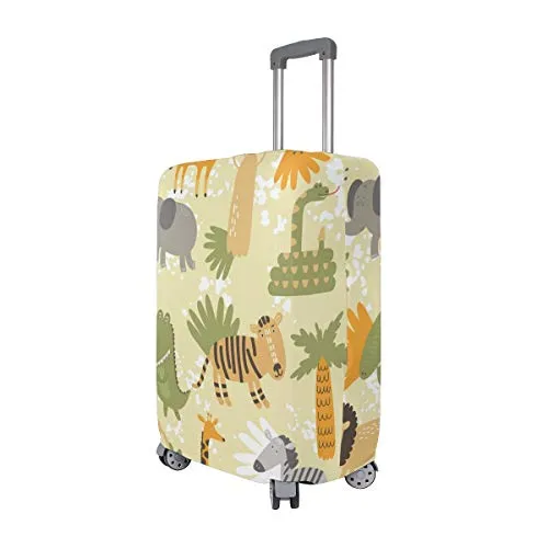 GIOVANIOR Cartoon Animals Plants Luggage Cover Suitcase Protector Carry On Covers