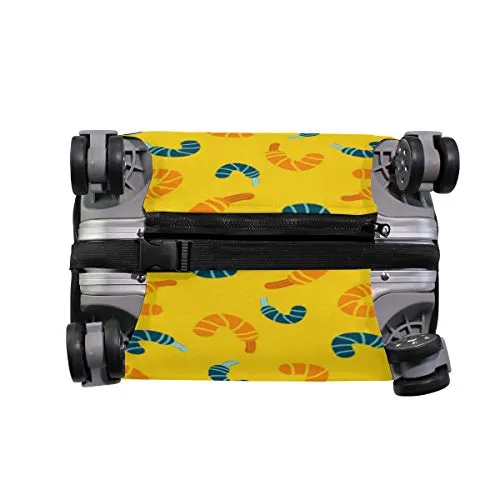 GIOVANIOR Cartoon Flamingos Fishes Luggage Cover Suitcase Protector Carry On Covers